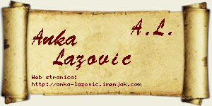 Anka Lazović vizit kartica